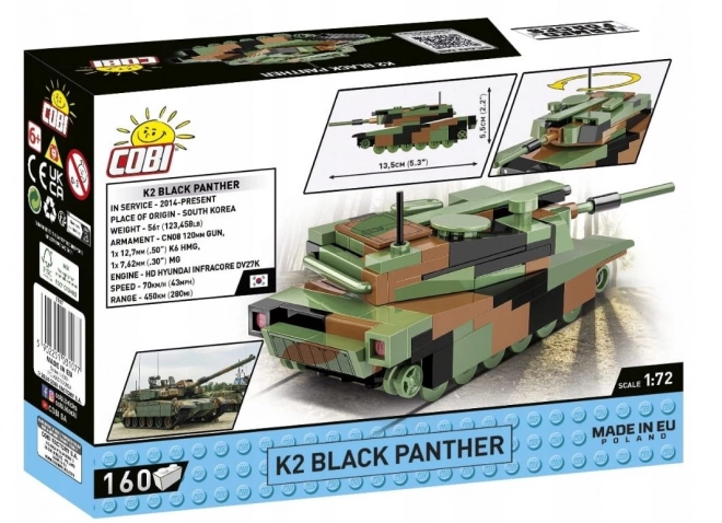 COBI 3107 Armed Forces K2 Black Panther, 1:72, 160 k