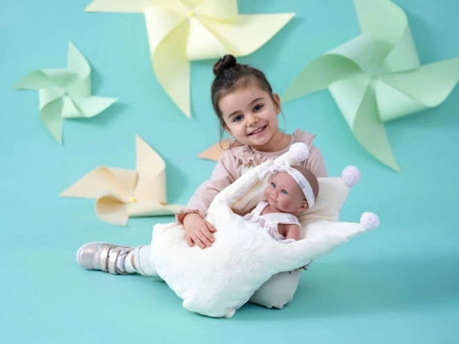 Llorens NEW BORN holčička realistická panenka s vinylovým tělem