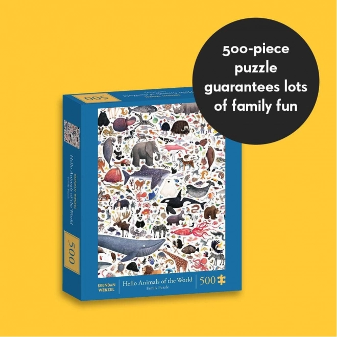 Chronicle books Puzzle Ahoj zvířata světa 500 dílků
