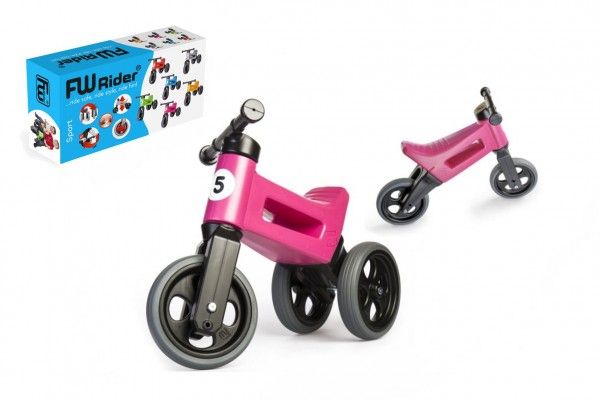 Odrážedlo Funny Wheels Rider Sport 2v1 v krabici – Růžové