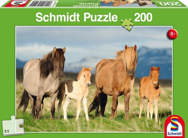 Puzzle Koňská rodina 200 dílků