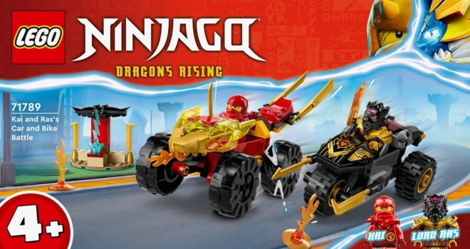 LEGO Ninjago 71789 Bitva auta a motorky mezi Kaiem a Rasem