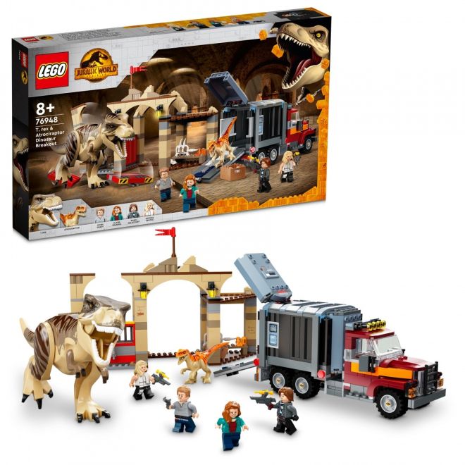 LEGO Jurassic World 76948 Útěk T-rexe a atrociraptora