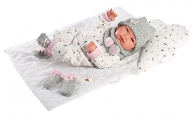 Llorens 84336 NEW BORN HOLČIČKA - realistická panenka miminko s celovinylovým tělem - 43 cm