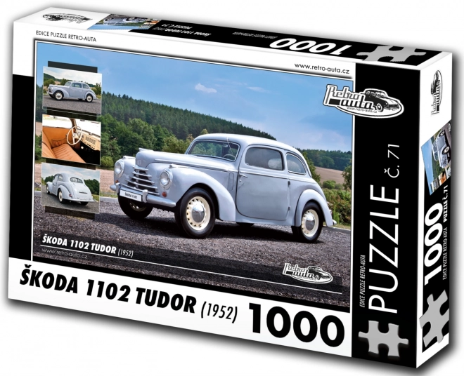 RETRO-AUTA Puzzle č. 71 Škoda 1102 TUDOR (1952) 1000 dílků