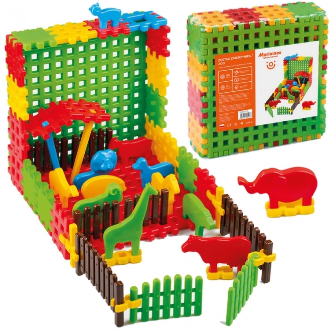 Konstruktivní kostky Waffle Marioinex zvěřinec ZOO