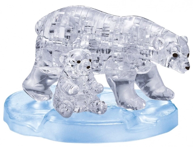 HCM KINZEL 3D Crystal puzzle Lední medvědice s mládětem 40 dílků