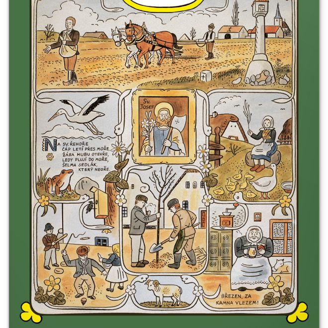 Nástěnný kalendář Josef Lada – Měsíce 2024, 33 × 46 cm