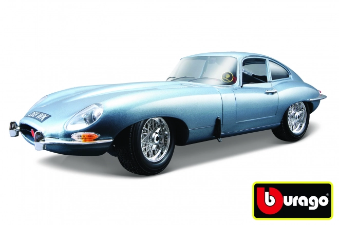 Bburago 1:18 Jaguar E Coupe Metalic Silver Blue