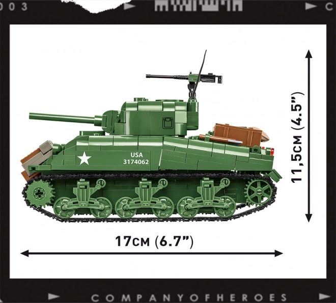 COBI 3044 COH Sherman M4A1, 1:35, 615 k, 1 f