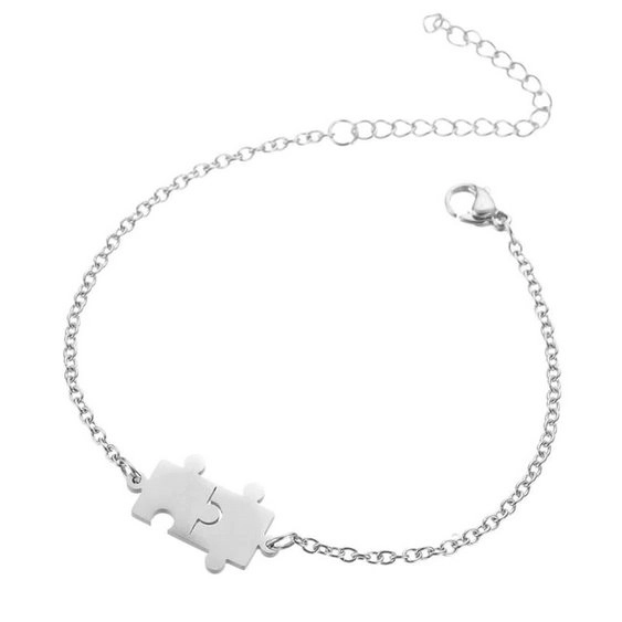 Ocelový náramek Puzzle
