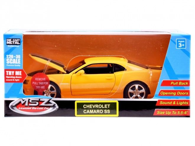 Kovový model auta Chevrolet Camaro SS 1:32 se zvuky a světlem