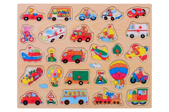 Dřevěné puzzle s úchytem velké