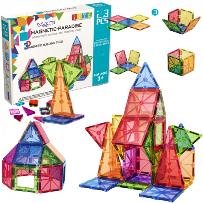 Magnetické stavební bloky Montessori WOOPIE