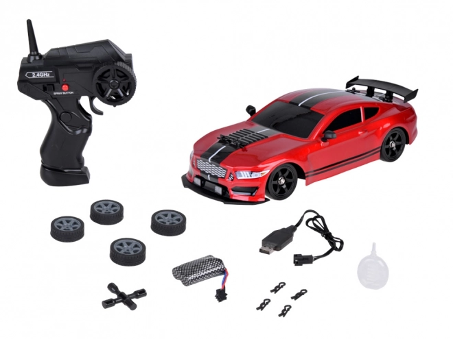 Zábavné auto na dálkové ovládání s driftovacím kouřem a LED osvětlením