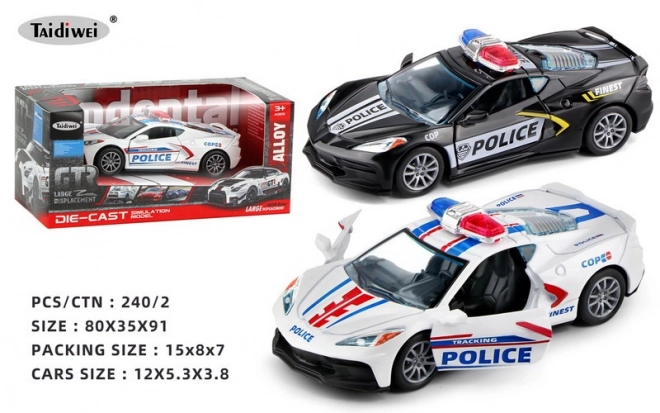 Auto policejní kovové 12 cm