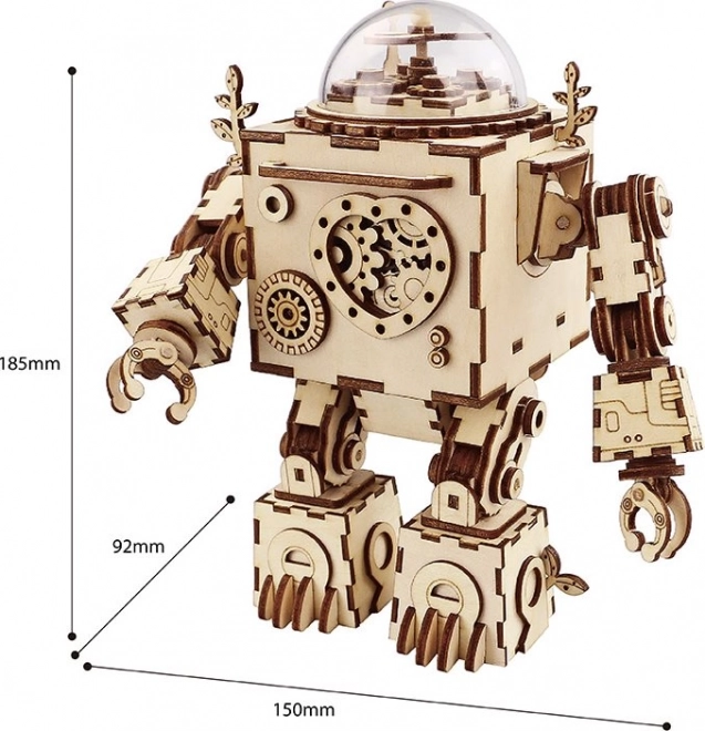 Orpheus - robotická hrací skříňka - 3D dřevěná stavebnice