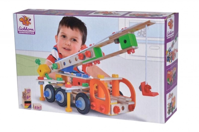 Stavebnice Constructor 4 Autojeřáb, 170 dílů