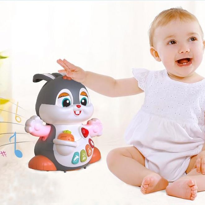 Interaktivní tančící králíček - dětská prolézací hračka ZA5071