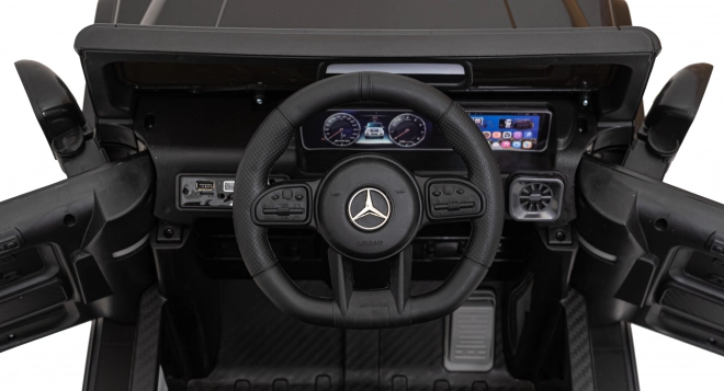 Mercedes AMG G63 pro děti černý + dálkové ovládání + MP3 LED + pomalý start + EVA + pásy