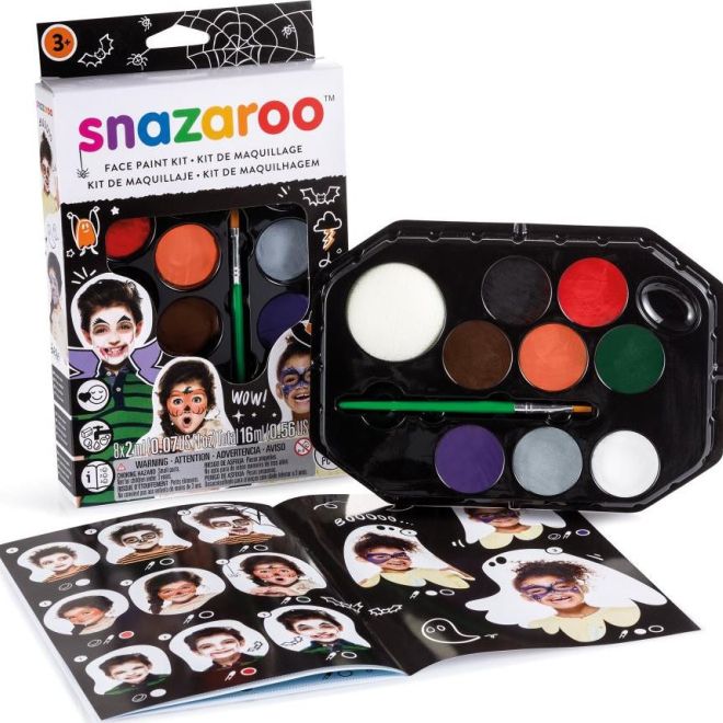 Sada 8 barev na obličej Snazaroo - Halloween