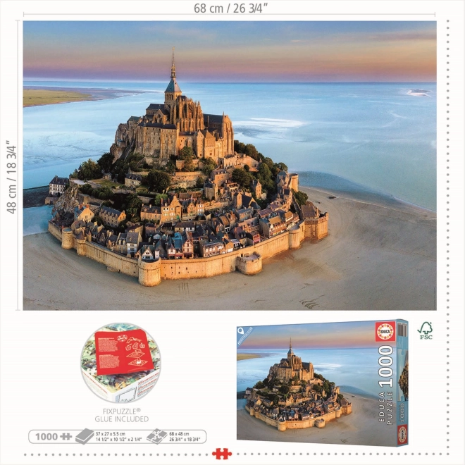 Puzzle 1000 prvků Mont Saint-Michel /Francie