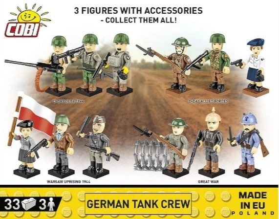 Německá posádka tanku 3 figurky
