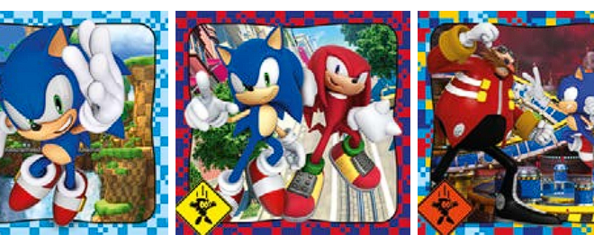 CLEMENTONI Puzzle Sonic 3x48 dílků