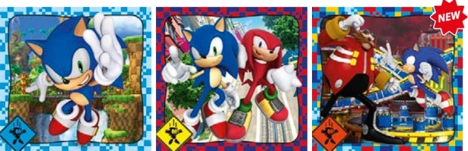 CLEMENTONI Puzzle Sonic 3x48 dílků