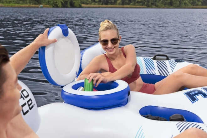 Dvouplášťový nafukovací ostrov pro 2 osoby s opěradly a úložnými přihrádkami