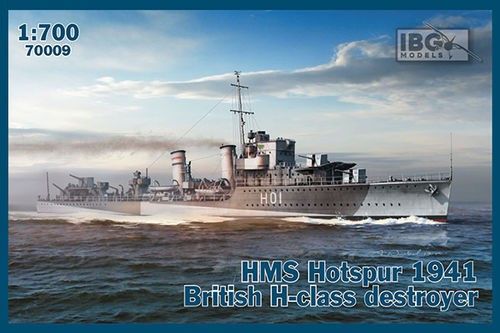 Plastikový model lodi HMS Hotspur 1941 Britský torpédoborec třídy H