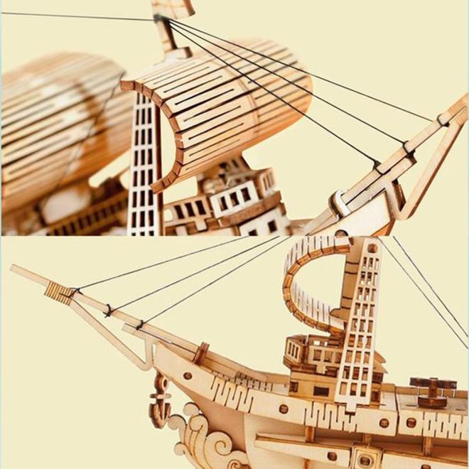 Plachetnice - 3D dřevěná stavebnice