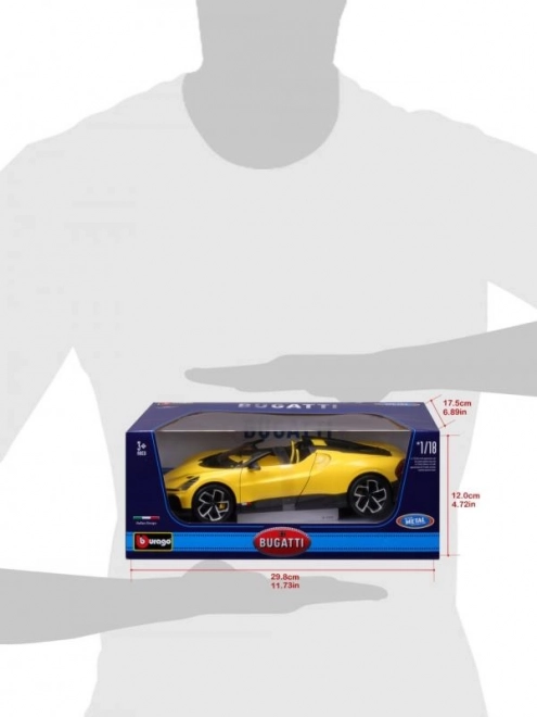 Bburago 1:18 TOP - Bugatti Mistral - Yellow