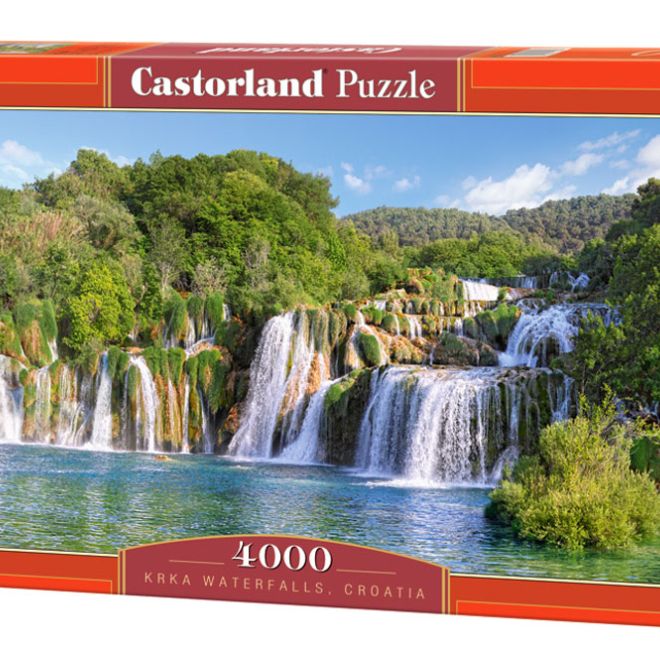 CASTORLAND Puzzle 4000 dílků Vodopády Krka, Chorvatsko - Vodopády Krka 139x68cm