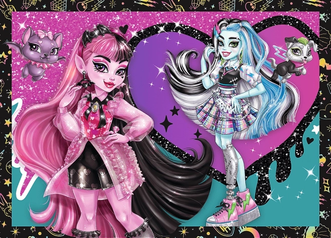 TREFL Puzzle Monster High: Elektrizující den 4v1 (35,48,54,70 dílků)