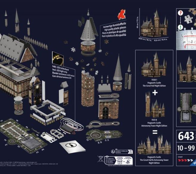 Harry Potter: Bradavický hrad - Velká síň (Noční edice) 540 dílků