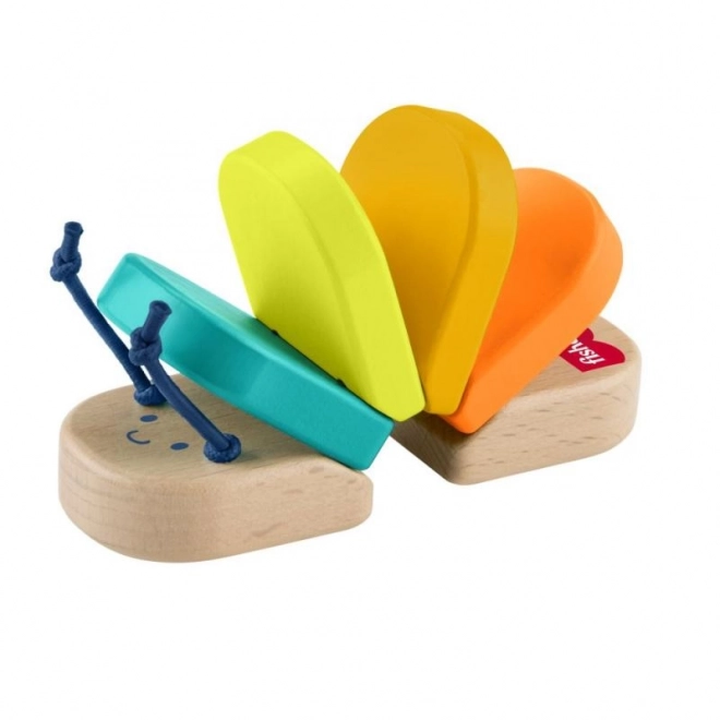 Fisher Price dřevěná klapající housenka