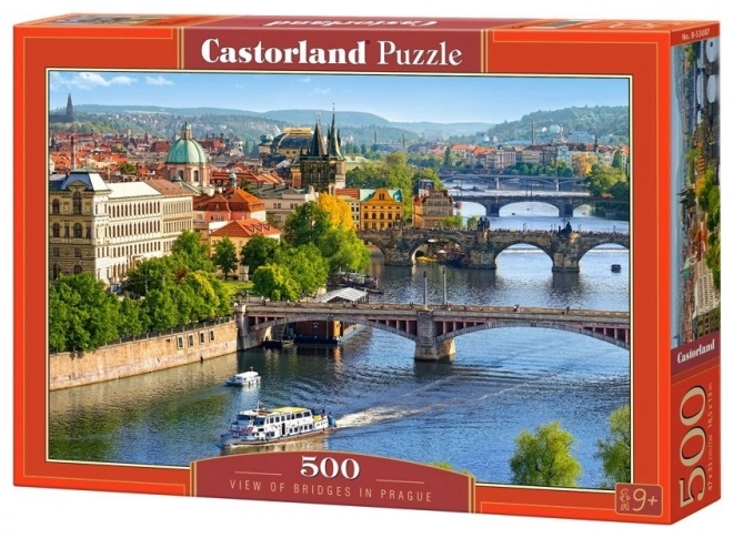 Puzzle 500 dílků Pohled na mosty v Praze