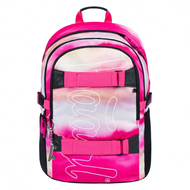 BAAGL SET 3 Skate Pink Stripes: batoh, penál, sáček