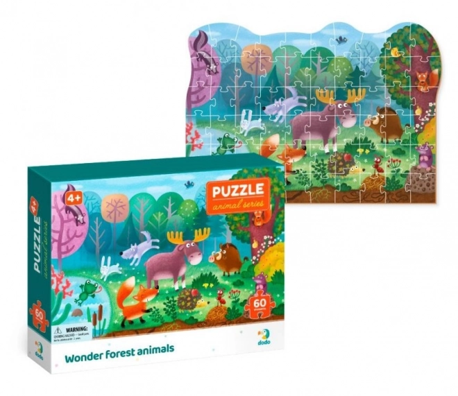 DODO Puzzle Zvířata: Podivuhodná lesní zvířata 60 dílků