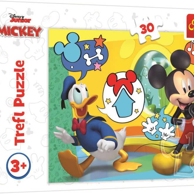 TREFL Puzzle Mickey Mouse a Kačer Donald 30 dílků