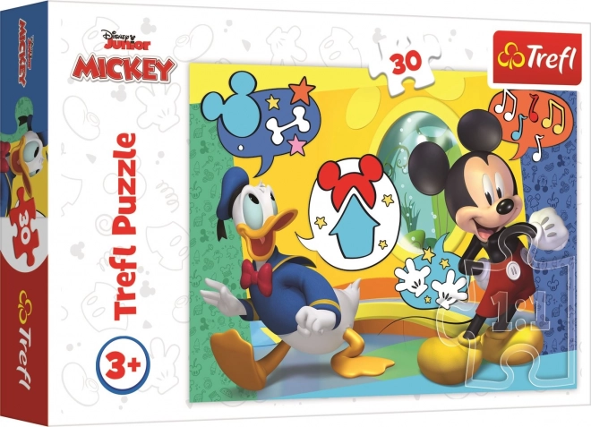 TREFL Puzzle Mickey Mouse a Kačer Donald 30 dílků