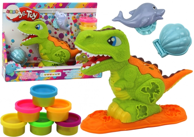 Dinosaurus Ciastoline Set 6 barev Delfín Mušle