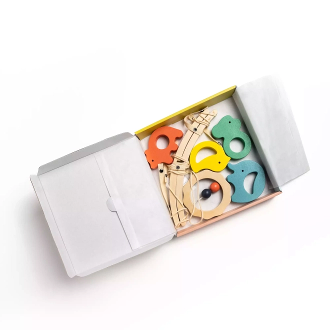 Yumi Yay - 3 v 1: kolotoč nad postýlku, dřevěné hračky, puzzle
