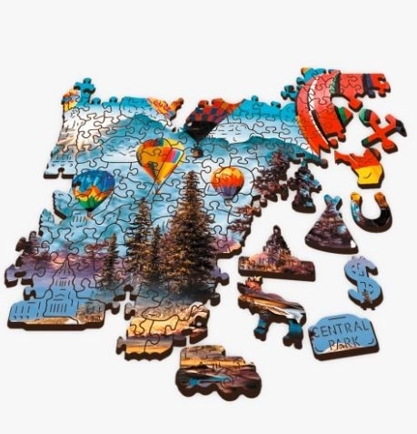 Barevné balóny dřevěné puzzle Trefl Wood Craft Origin