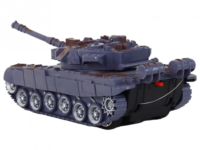 R/C dálkově ovládaný tank Světla Zvuk Námořní modrá 1:18 27MHz