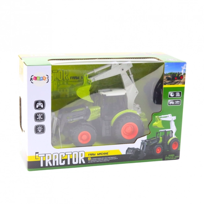 Zábavný traktor s otočnou lopatou a bagrem