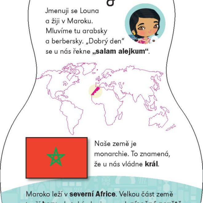 Oblékáme marocké panenky LOUNA – Omalovánky