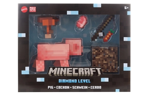 Minecraft Diamond level sběratelská figurka-Pig HTM04