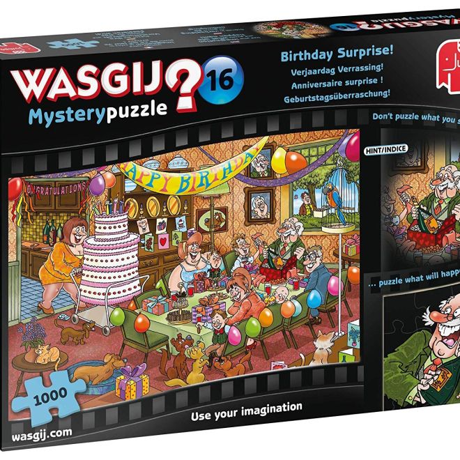 JUMBO Puzzle WASGIJ Mystery 16: Narozeninové překvapení 1000 dílků